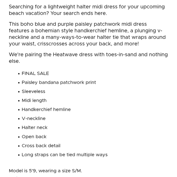 Bandana print halter dress - Picture 5 of 8